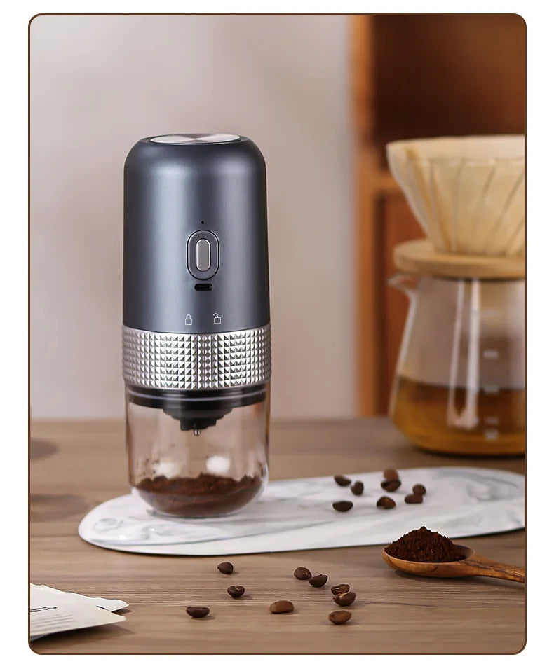 Molinillo de café eléctrico inalámbrico USB, molinillo de cerámica profesional con núcleo de molienda, molino de granos de café, accesorios portátiles para cafetera