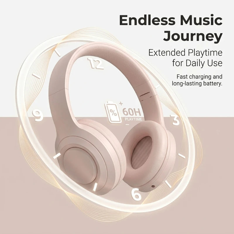 M5 Auriculares Over-Ear HiFi Bluetooth 5.3 Gaming