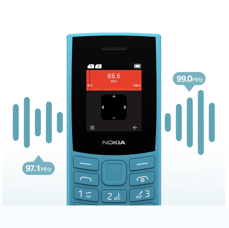 Nokia 105 4G 2023 Característica Teléfono 1450mAh Batería Radio FM Grabación de llamadas con teclado hebreo Doble SIM Bluetooth 5.0
