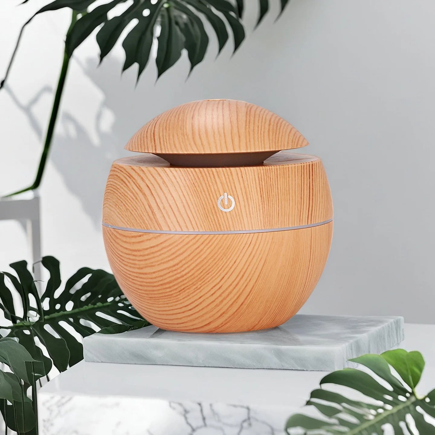 Humidificador USB con luz nocturna tricolor forma de seta