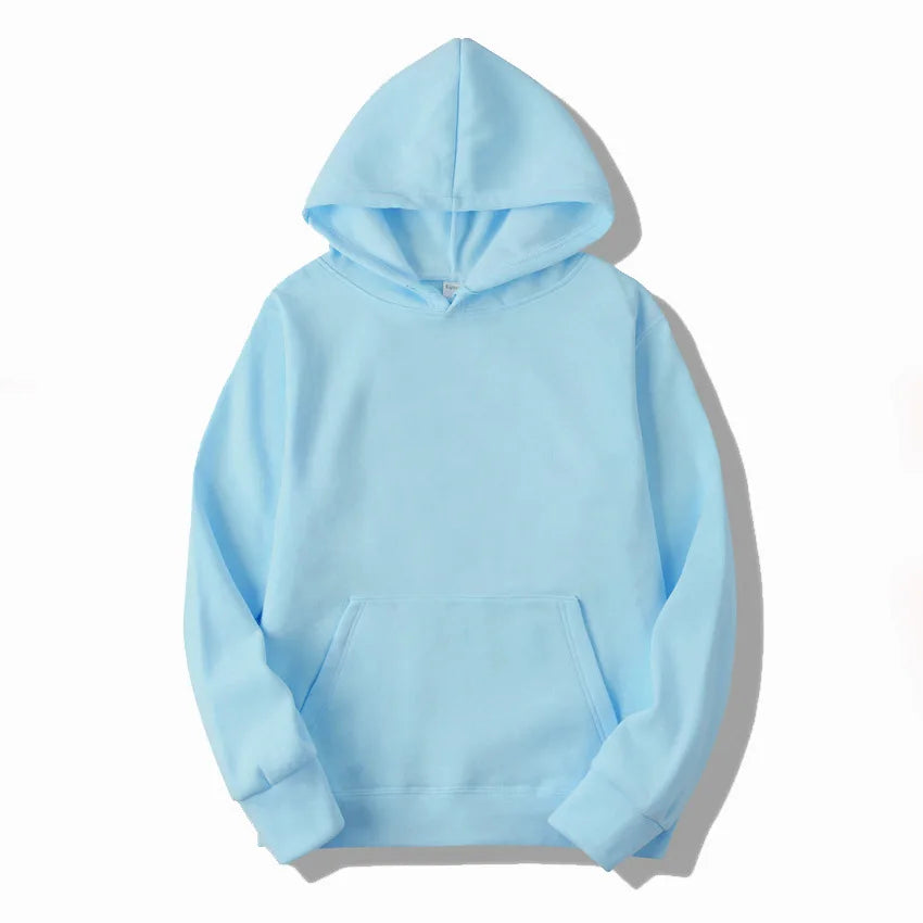 Sudadera con Capucha Casual para Hombre y Mujer, Color Sólido