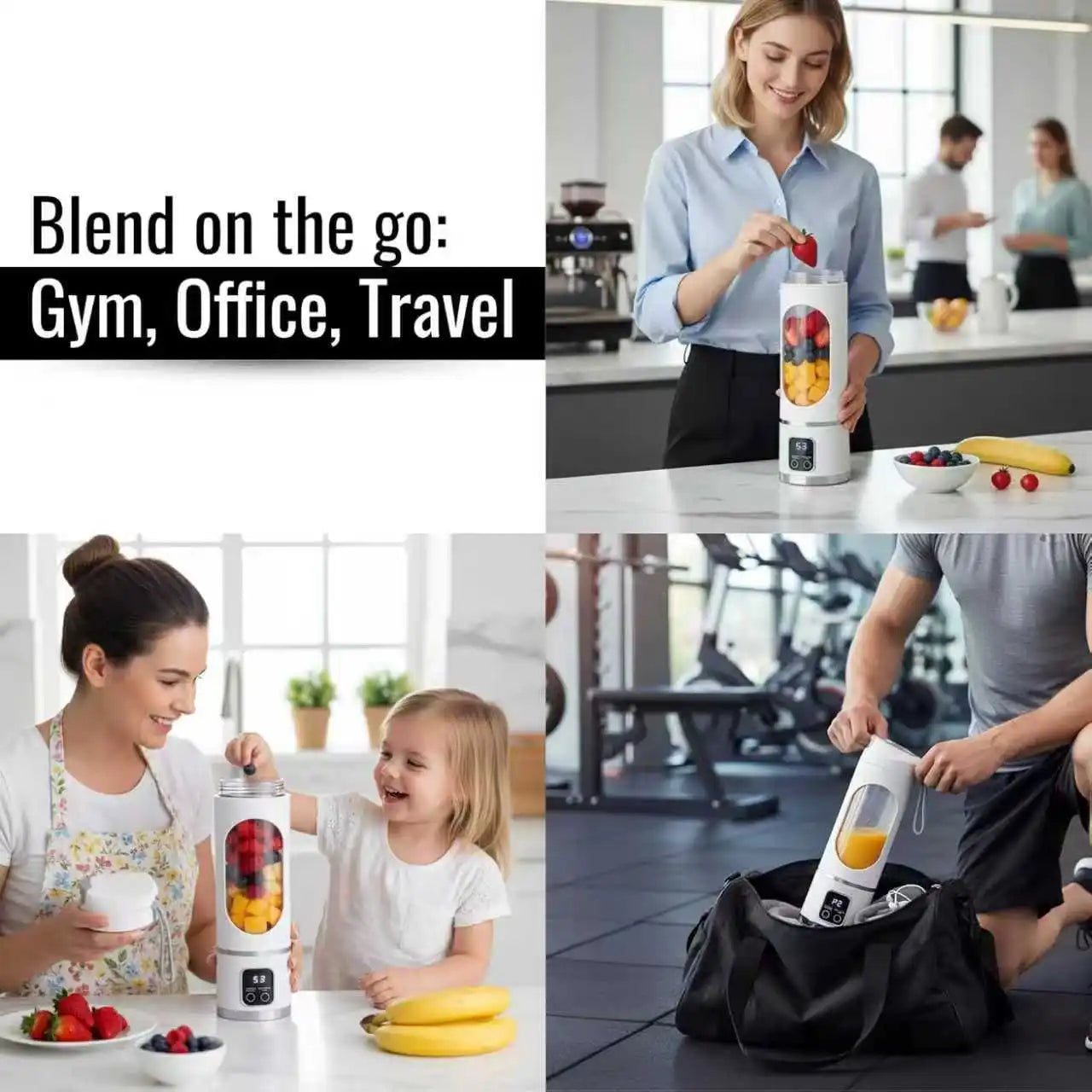 Licuadora Portátil USB para Jugos, Batidos y Milkshakes