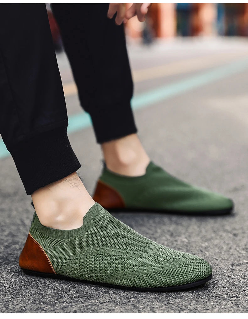 Mocasines YRZL, mocasines suaves para conducir, zapatos planos de alta calidad para caminar para hombre, mocasines informales de malla transpirable, zapatos sin cordones para hombre
