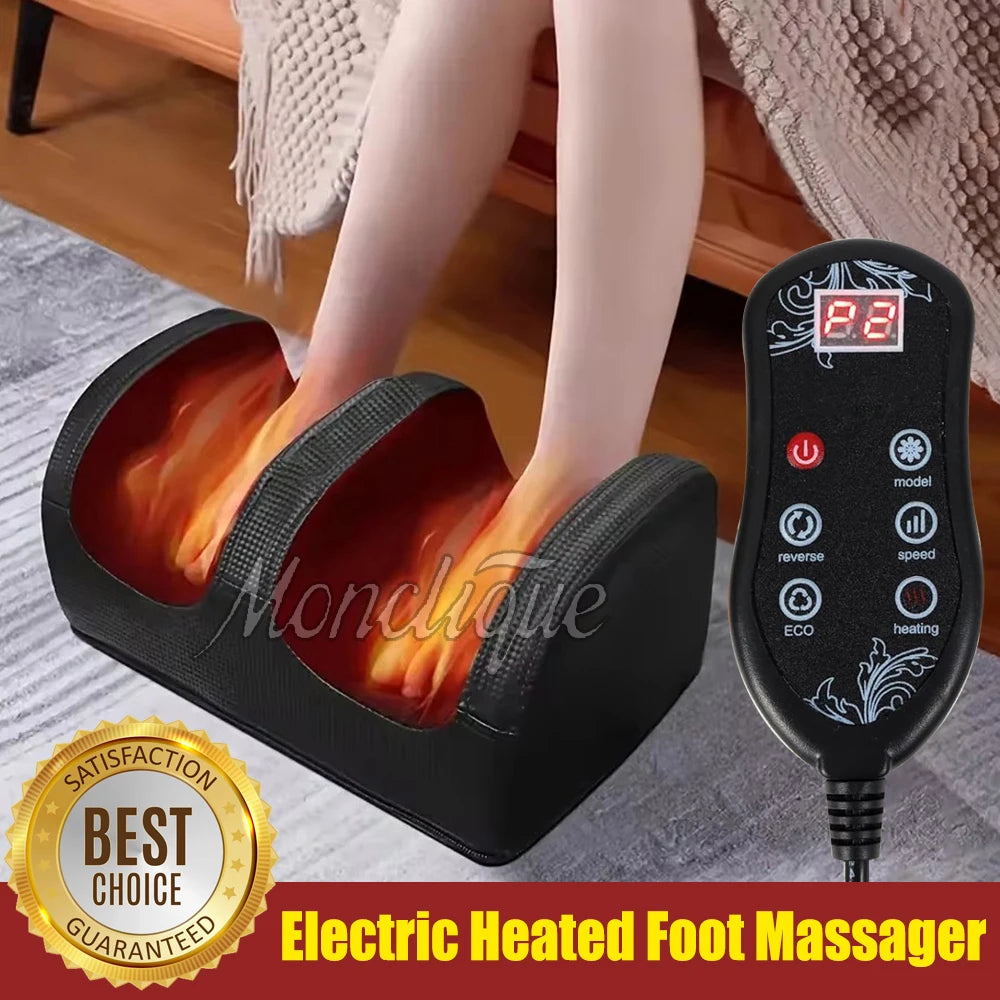 Máquina masajeadora de pies con calefacción eléctrica, amasadora de pies, compresa caliente, vibración, masaje de piernas y pies, regalo de Navidad para el hogar, Día de San Valentín