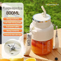 Exprimidor Portátil Eléctrico 800ml — 10 Cuchillas de Acero Inoxidable