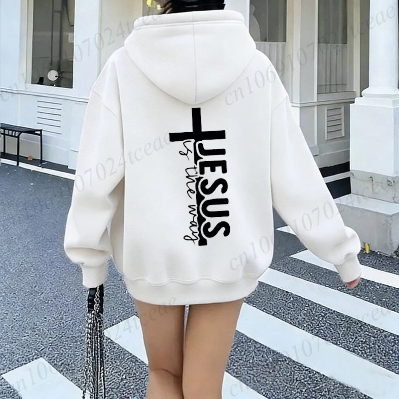 Sudadera con Capucha y Estampado Gráfico de Jesús, Conjunto Deportivo Informal para Hombre y Mujer, Ropa Deportiva para Exteriores, Sudadera Urbana