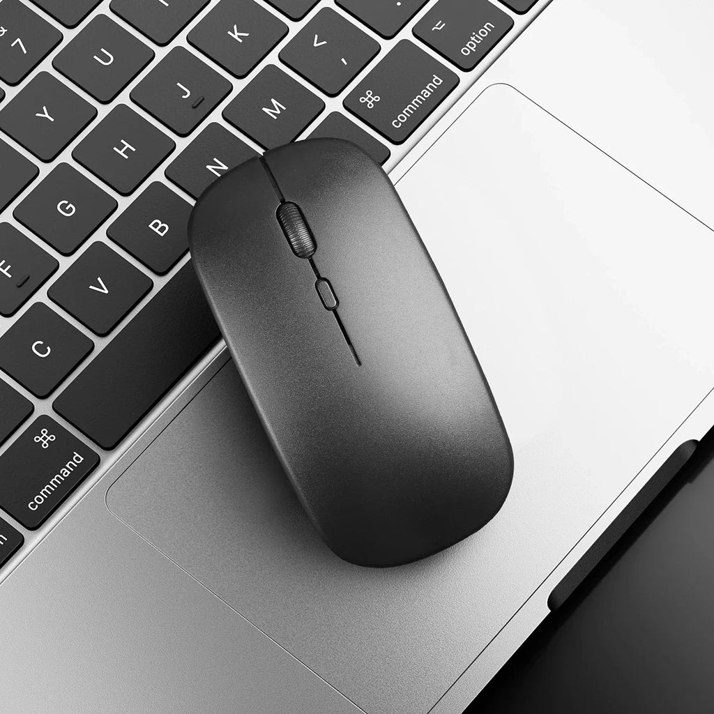 Ratón inalámbrico portátil compatible con Bluetooth 2,4 GHz modos duales ratón de ordenador con Nano receptor para Notebook PC portátil Macbook