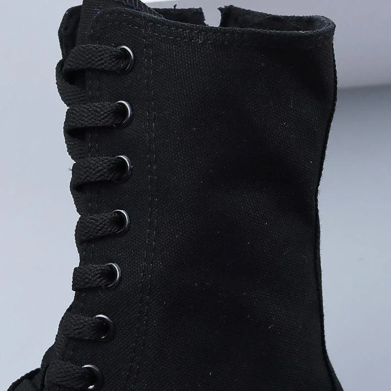 Zapatillas de Lona para Mujer con Caña Alta