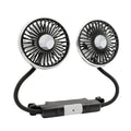 Ventilador Doble para Auto CheShan F310 con Luz LED, Manguera Flexible, 360° °   Accesorio de Refrigeración para Asientos de Auto, Multiángulo