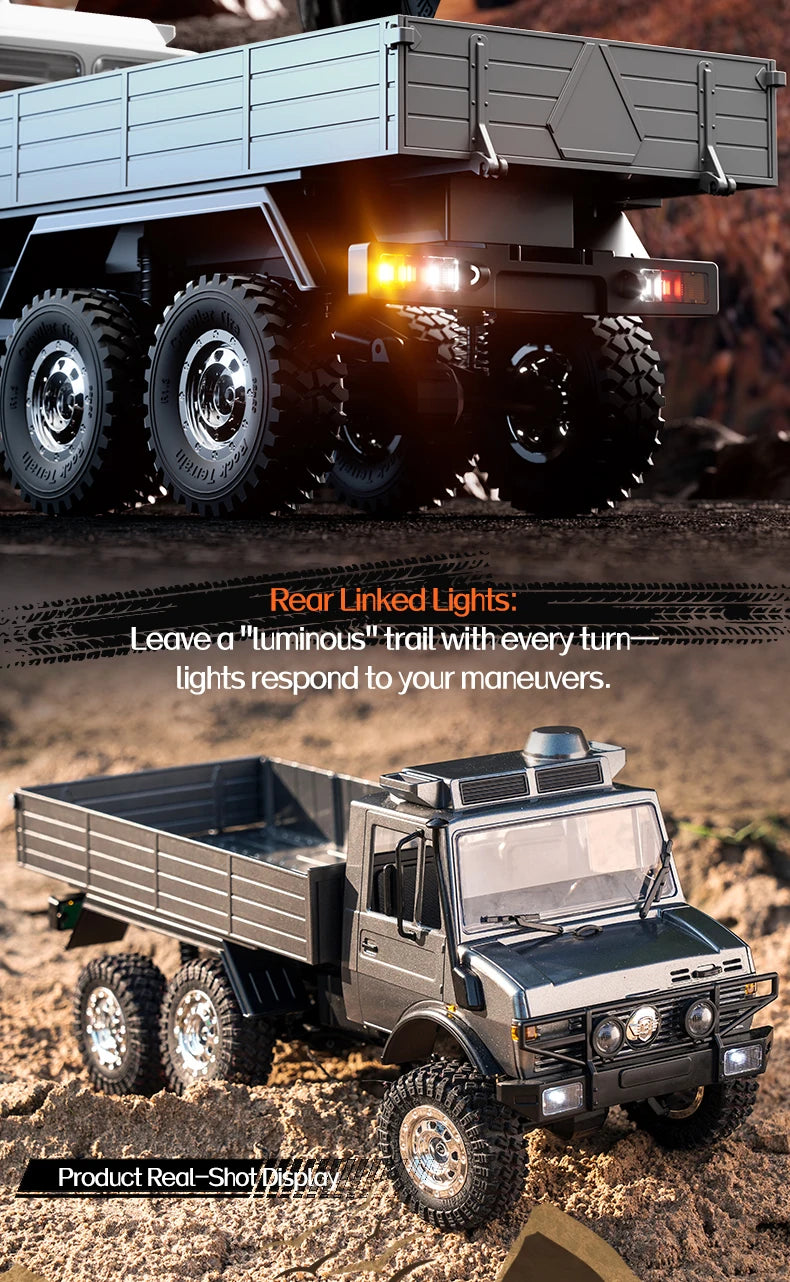 C8823 6WD RC coche 1/18 todoterreno vehículo de Control remoto 2,4G alta velocidad escalada transporte rescate oruga modelo juguetes para niños