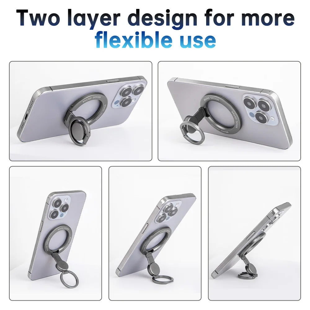 Spinner Antiestrés Plegable y Soporte Magnético para Teléfono con Anillo para Dedos, Compatible con Magsafe iPhone 17 16 15 14 13 12 Pro Max