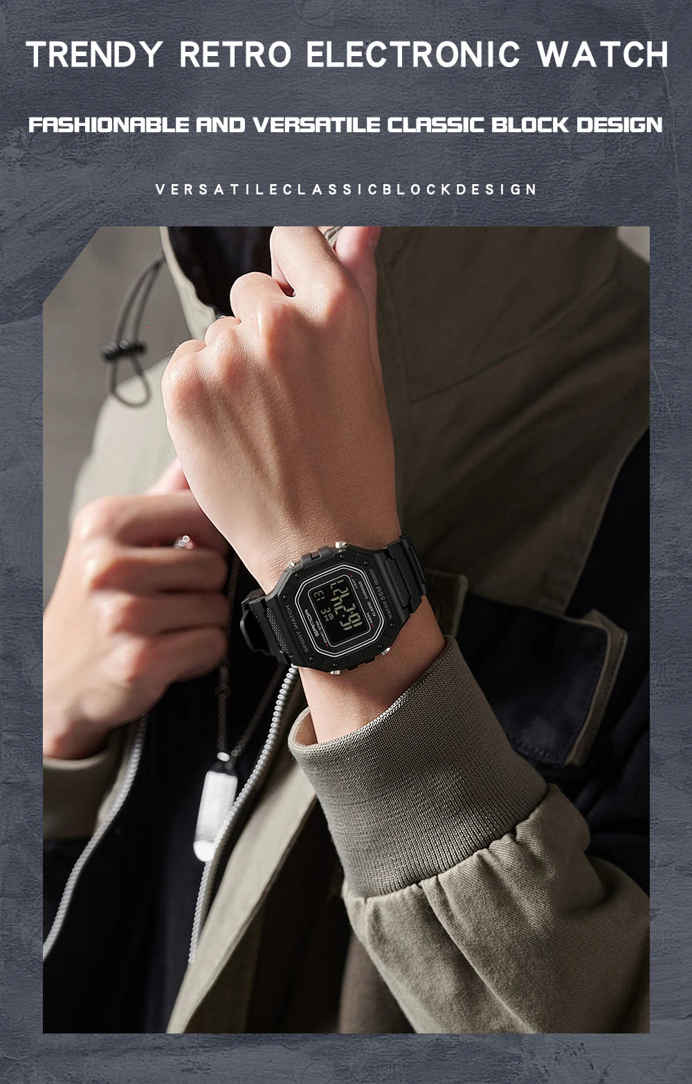 SANDA 2156 reloj de moda para hombre, relojes deportivos militares resistentes al agua, relojes de pulsera digitales Led con esfera grande del ejército, cronómetros para hombre