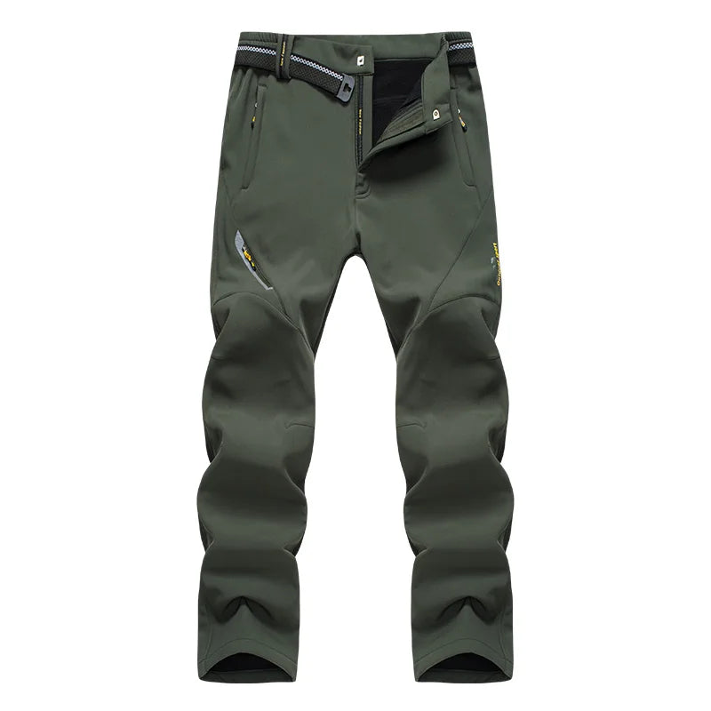 Pantalones de senderismo para hombre, pantalones Softshell para exteriores, deportes, Camping, senderismo, chaquetas de pesca, ciclismo, correr, escalada, elásticos de gran tamaño