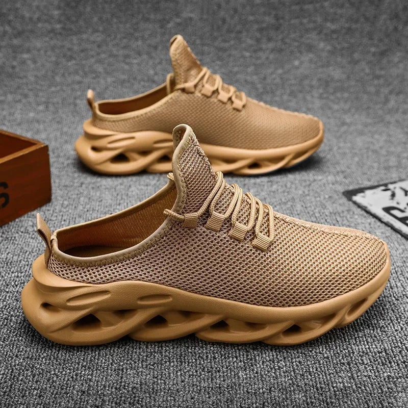 YRZL medias zapatillas de deporte para hombre, zapatos casuales de moda, zapatillas deportivas ligeras de punto transpirable para exteriores, zapatillas para caminar con amortiguación