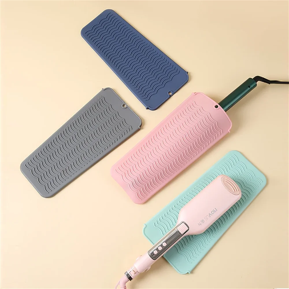 Nueva estera de silicona de talla grande resistente al calor, herramientas calientes portátiles de viaje, cubierta de almohadilla para rizador, plancha de pelo plana