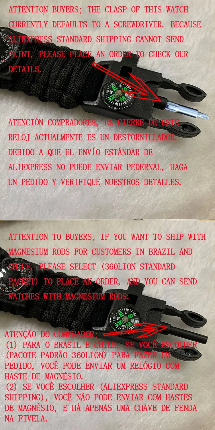 Reloj Militar SHIYUNME para Hombre con Brújula, LED y Temperatura