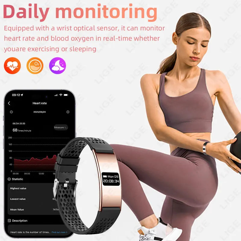 Pulsera Inteligente Ultrafina con Oxígeno en Sangre