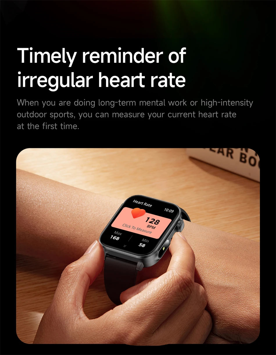 Smartwatch LIGE con llamadas Bluetooth, monitor de salud y carga rápida tipo C