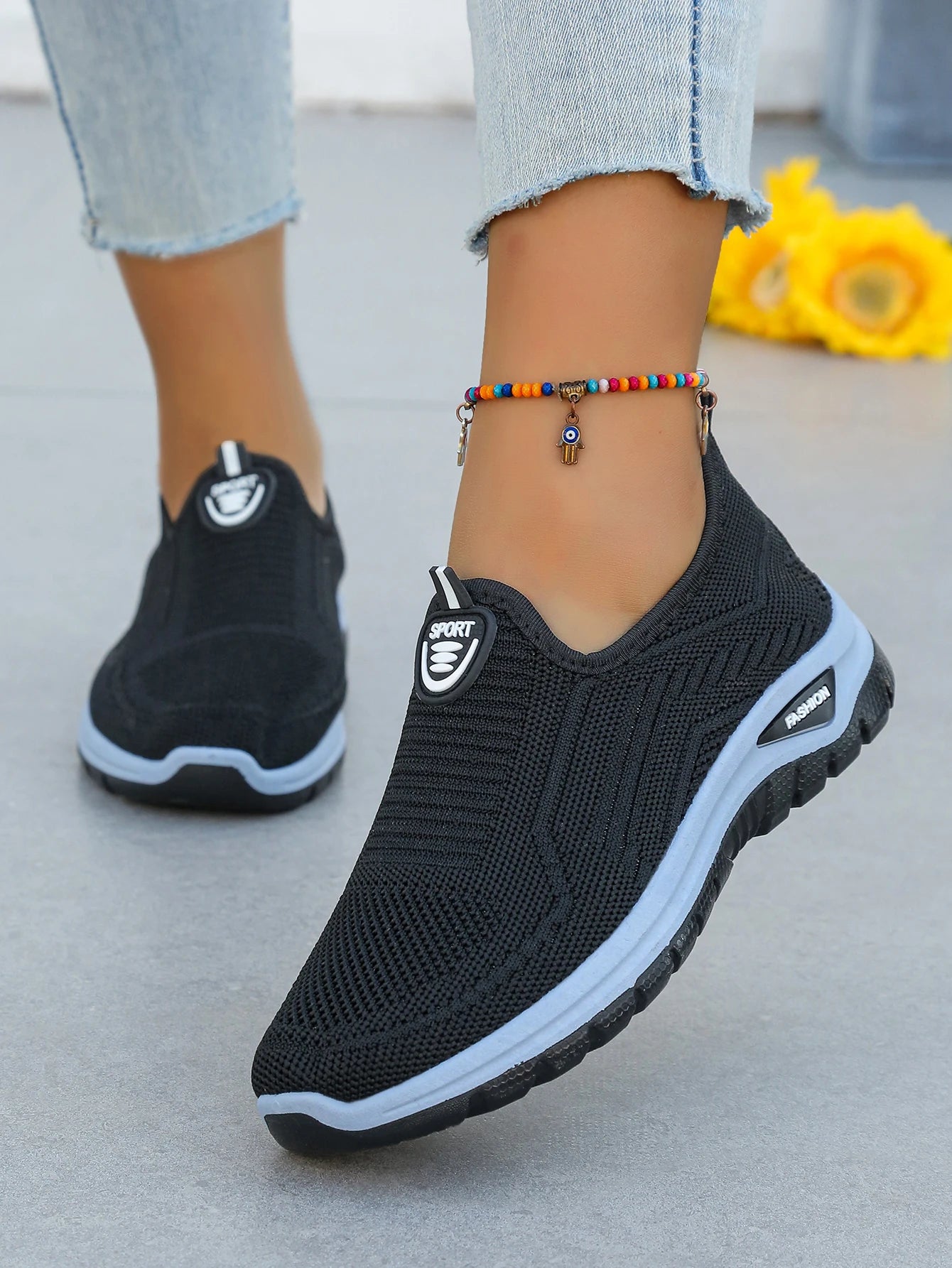 Zapatillas de Mujer Sin Cordones Tejido Transpirable