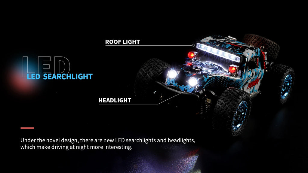 WLtoys 284131/284161/284010/32221 con Luces LED, 2.4G, 4WD, 30 km/h, Chasis Metálico, Coches RC Eléctricos de Alta Velocidad para Derrapes Todoterreno