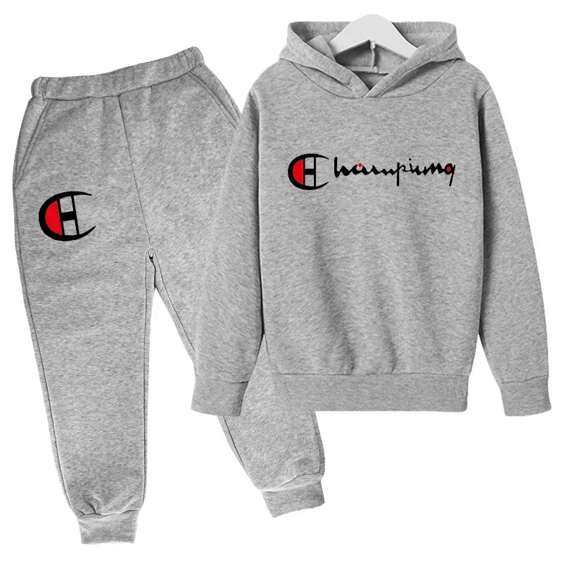 Conjunto buzo con capucha y pantalón deportivo para niños