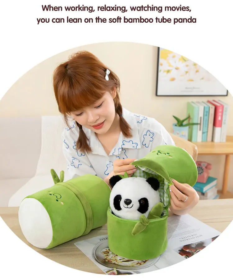 Peluche Panda de Bambú 25-38cm - Muñeco Suave para Niños