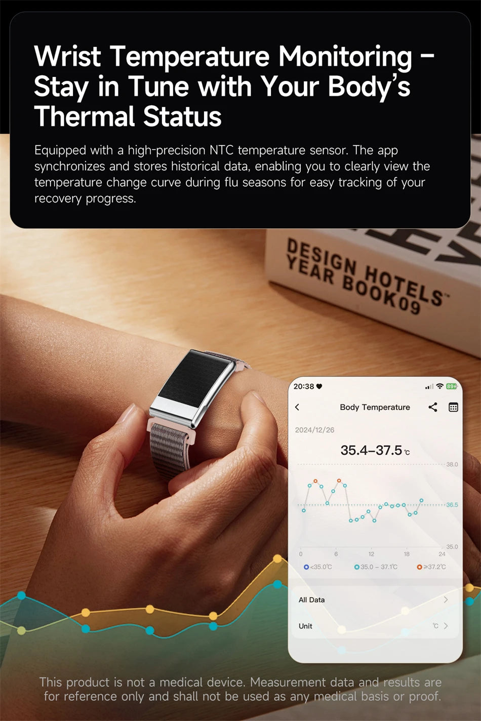 Pulsera Inteligente con ECG Monitor de Salud 2026