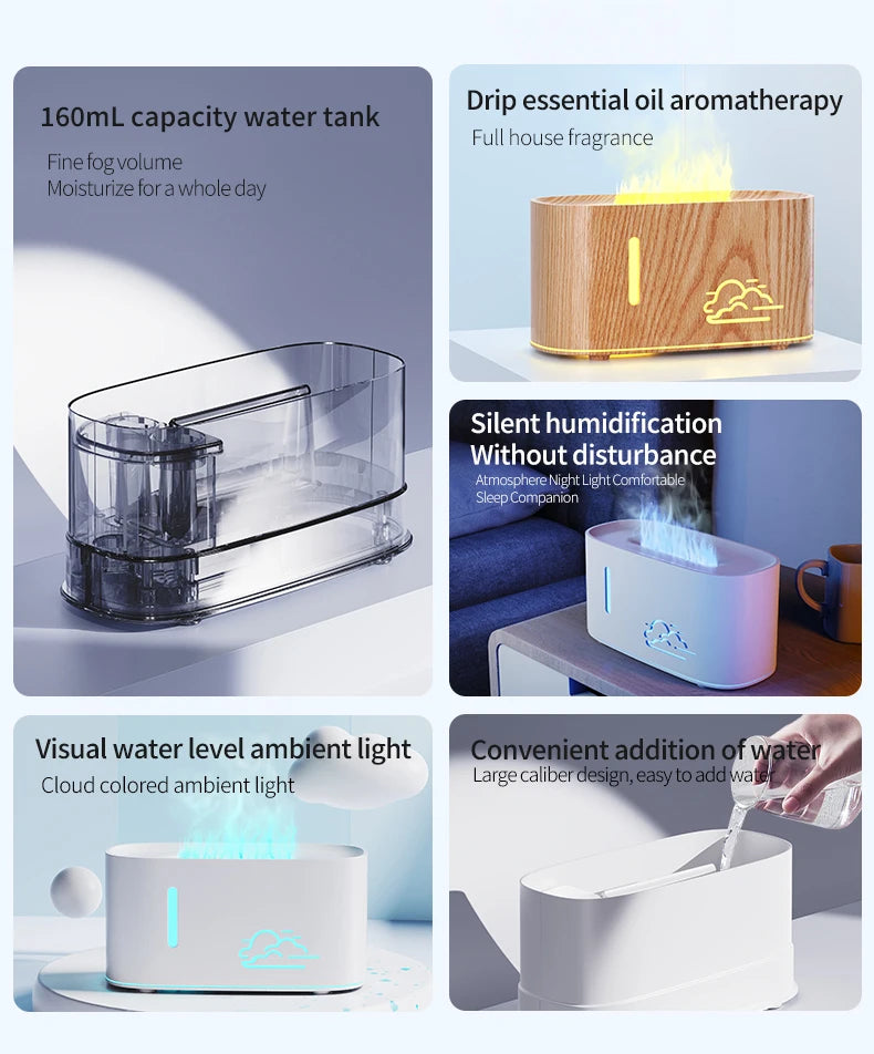 Máquina de Aromaterapia Llama de Nube