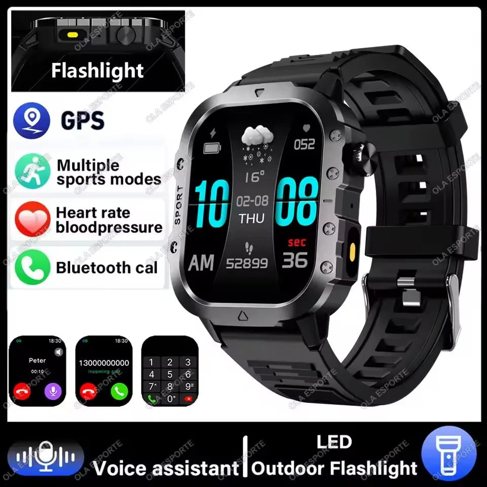 SmartWatch 2025 con GPS Bluetooth y monitor de salud