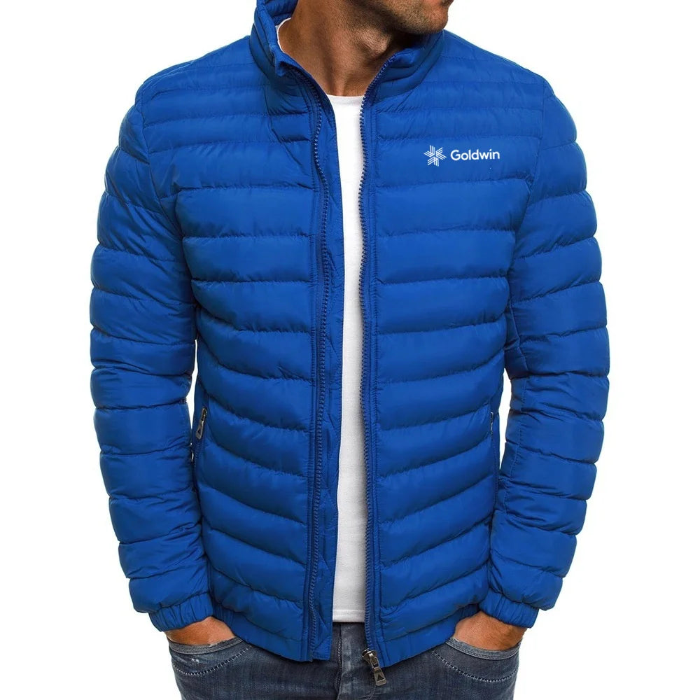 Chaqueta Hombre Otoño Invierno con Cuello Alto y Cremallera