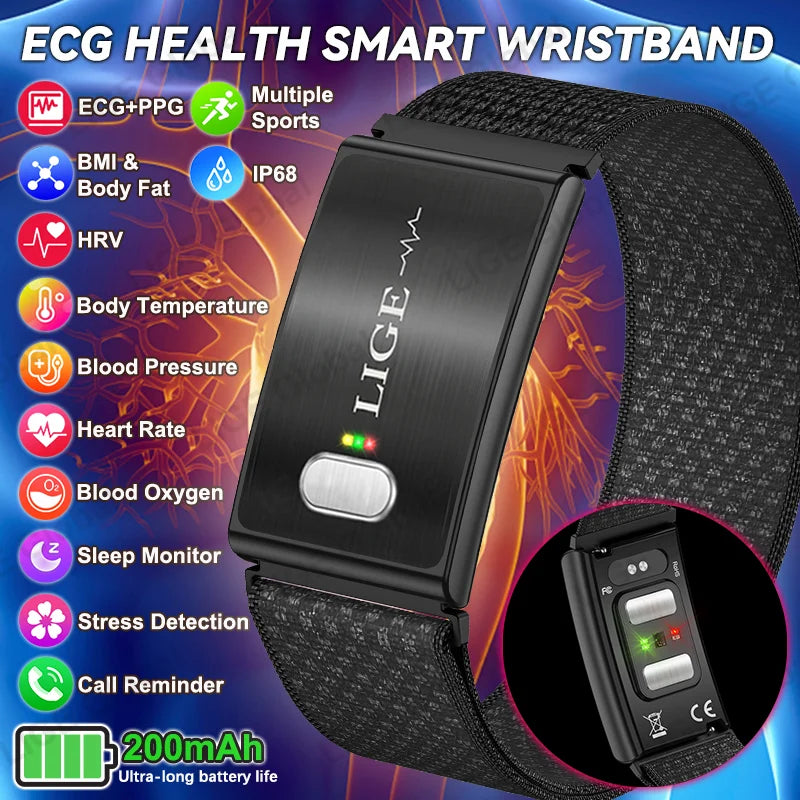 LIGE Pulsera Inteligente ECG+PPG Enfermería