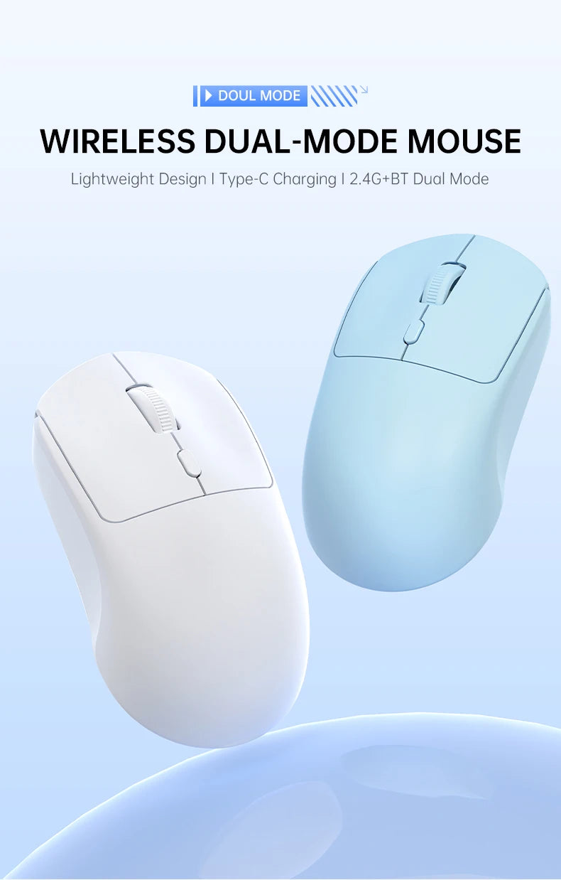 Ratón inalámbrico de 2,4G, USB, Bluetooth, ligero, 1600 DPI, ergonómico, silencioso, para juegos, Macbook, escritorio, portátil, iPad