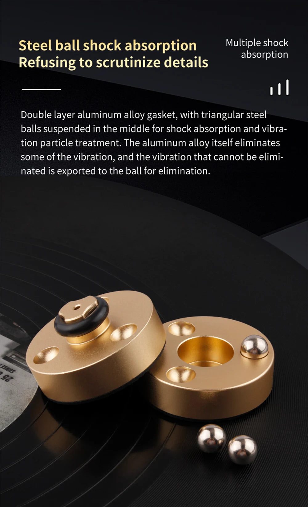 Altavoces de Audio HIFI de aleación de aluminio HiFi de alta gama, amplificador DAC CD, almohadillas para pies antigolpes, soportes de absorción de vibración, 4 Uds.