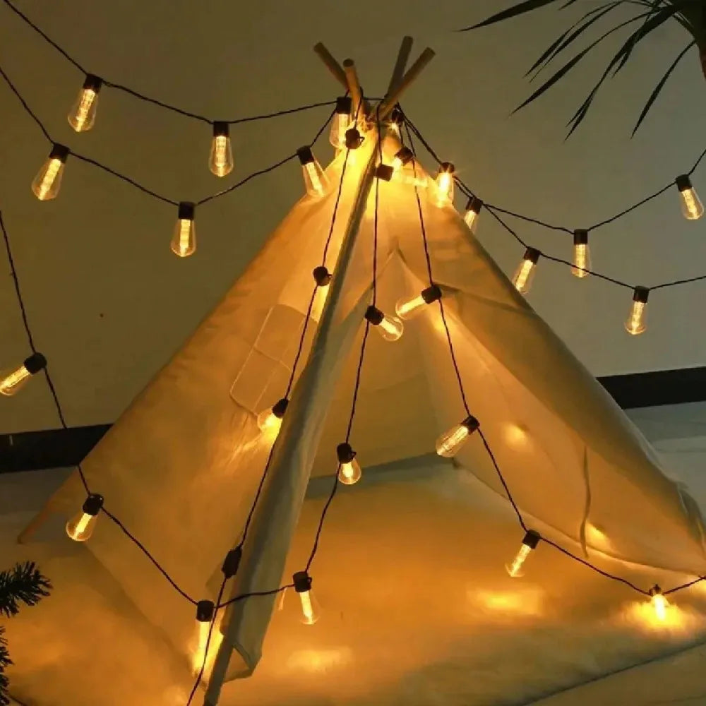 Cadena de Luces LED Solar Impermeable para Camping y Jardín