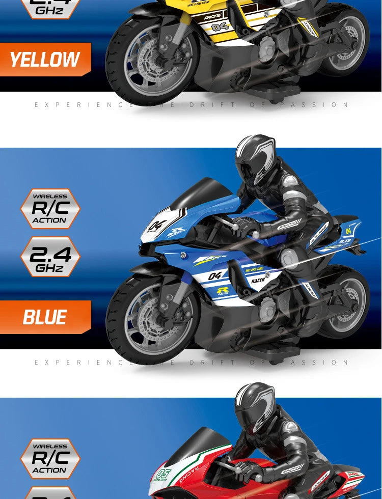 Moto RC 1:10 2.4G 4 Canales Alta Velocidad Control Remoto
