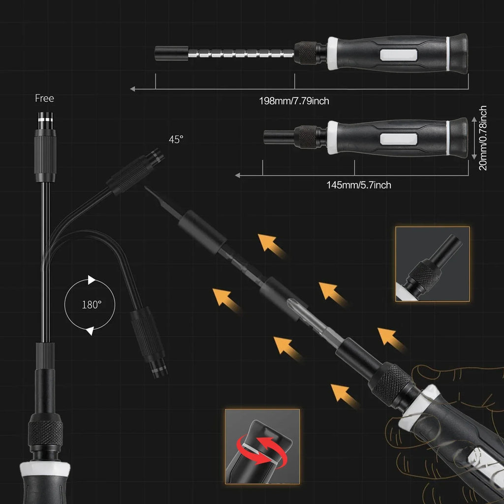 Juego de destornilladores de precisión para ordenador portátil, Kit de reparación profesional 152/25 en 1, T5, T6, Torx