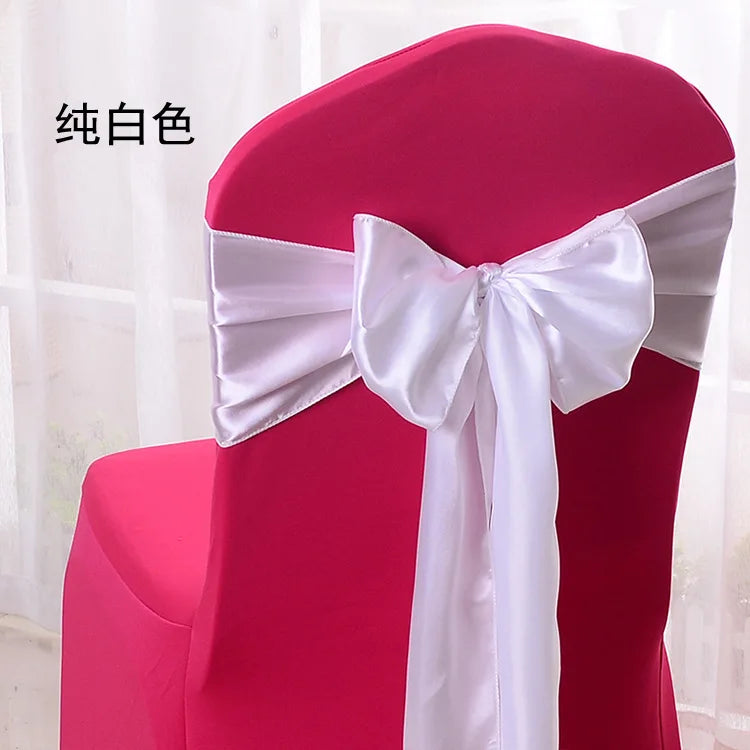 Fajas de Satén para Sillas Decoración de Boda x10