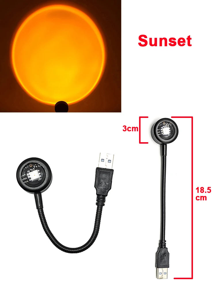 Lámpara LED de Atardecer Proyector de Luz Nocturna