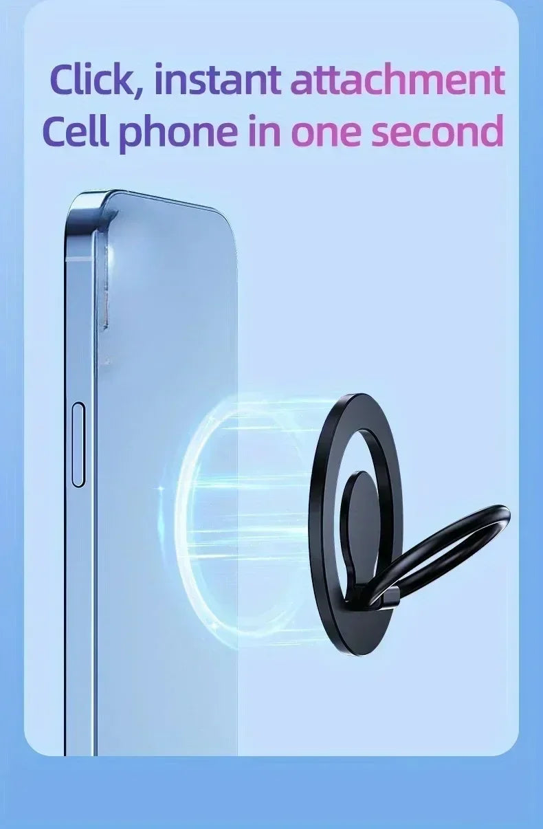 Soporte Magnético para Teléfono de Coche con Anillo, Soporte de Imán Fuerte y Abrebotellas para Magsafe iPhone 17 16 15 14 13 12 Pro Max