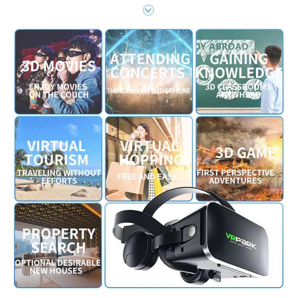 Gafas de realidad Virtual VR, auriculares 3D, dispositivos Bluetooth, casco para teléfono inteligente, lentes, auriculares Viar para teléfono inteligente, móvil