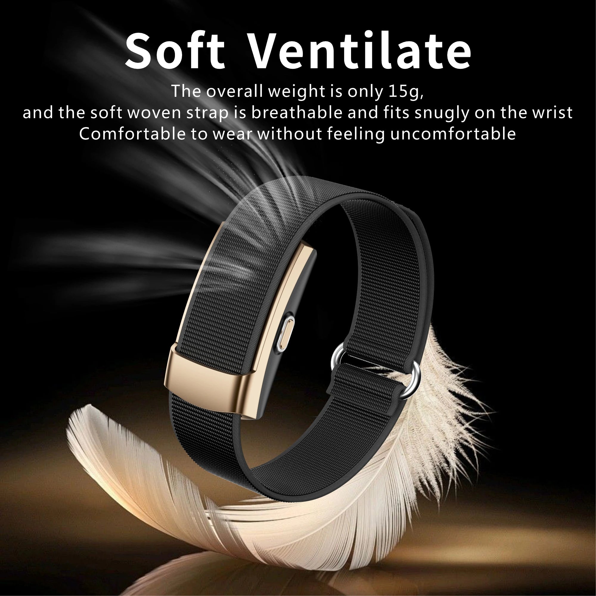 Pulsera Inteligente sin Pantalla, Monitor de Salud y Ejercicio, Monitor de Ritmo Cardíaco 24/7, Monitor de Sueño, Pulsera Deportiva Multifuncional para Android iOS