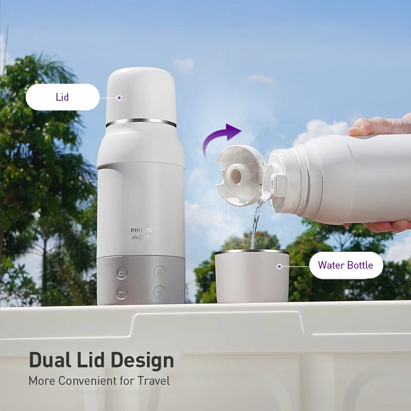 Taza Calefactora Eléctrica Portátil 500ml para Leche con Carga Inalámbrica
