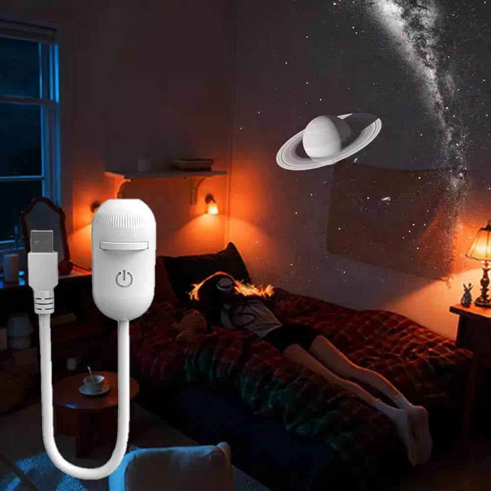 Mini Proyector de Estrellas 2 en 1, Lámpara Nocturna LED con Cielo Estrellado, Lámpara Ambiental para Dormitorio, Decoración y Luz de Ambiente LED