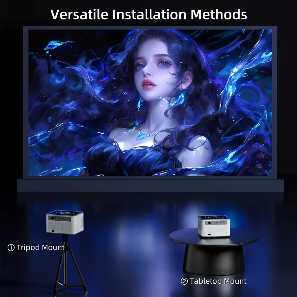 Proyector inteligente Xnano X3Pro nativo 720P Android 11 190ANS 4K decodifica doble WiFi BT5.0 cine portátil en casa