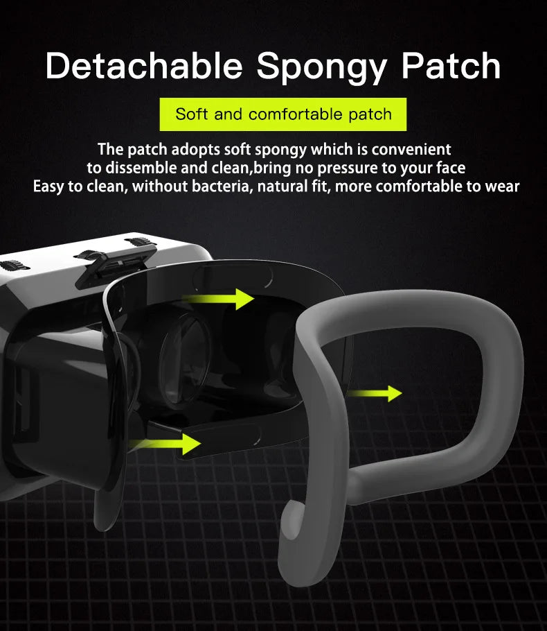 Shinecon-gafas de realidad Virtual Viar 3D VR, dispositivo, lentes para casco, auriculares, gafas inteligentes para teléfono inteligente, Realidade móvil