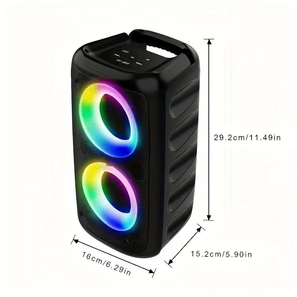 Altavoz inalámbrico De Karaoke con Bluetooth, Subwoofer portátil con micrófono, Radio, lámpara FM, caja De sonido, música, LED, TWS, Caixa De Som