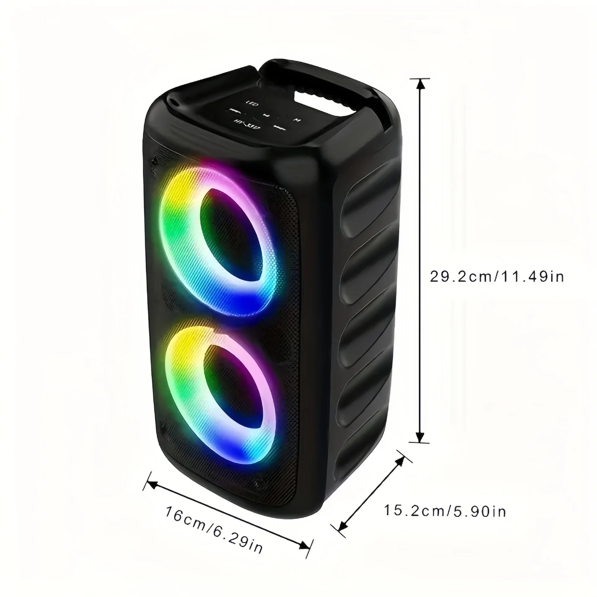 Altavoz inalámbrico De Karaoke con Bluetooth, Subwoofer portátil con micrófono, Radio, lámpara FM, caja De sonido, música, LED, TWS, Caixa De Som