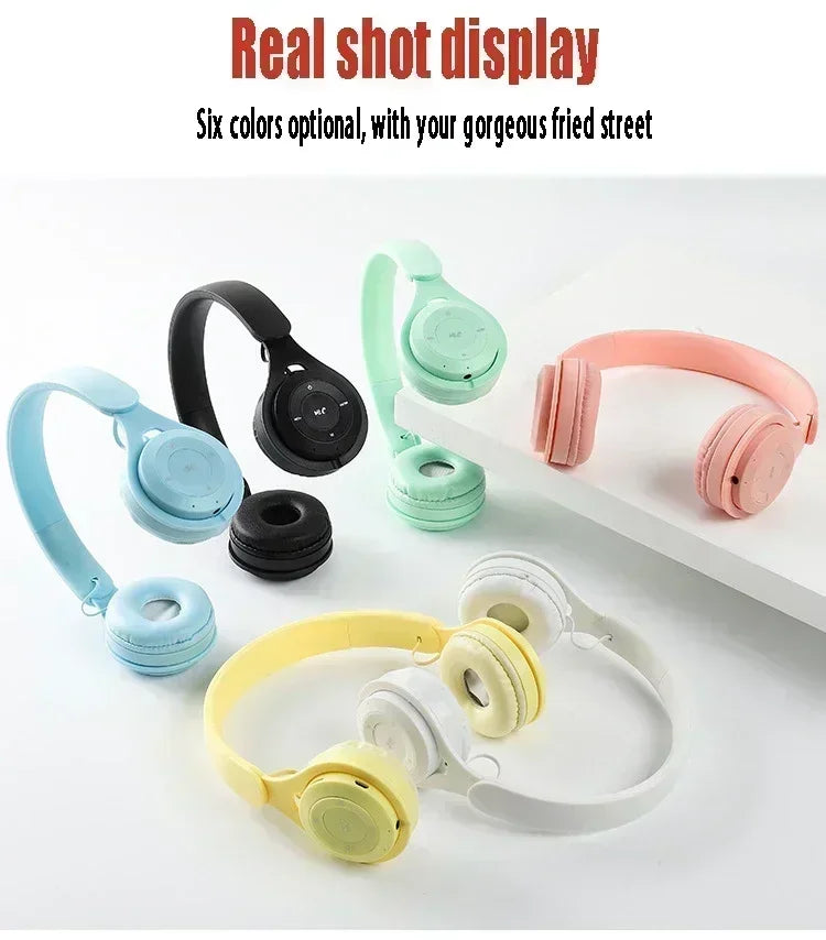 Macarone auriculares inalámbricos Bluetooth con micrófono aislamiento acústico auriculares para juegos auriculares de graves Hifi Blutooth5.3 Hedset