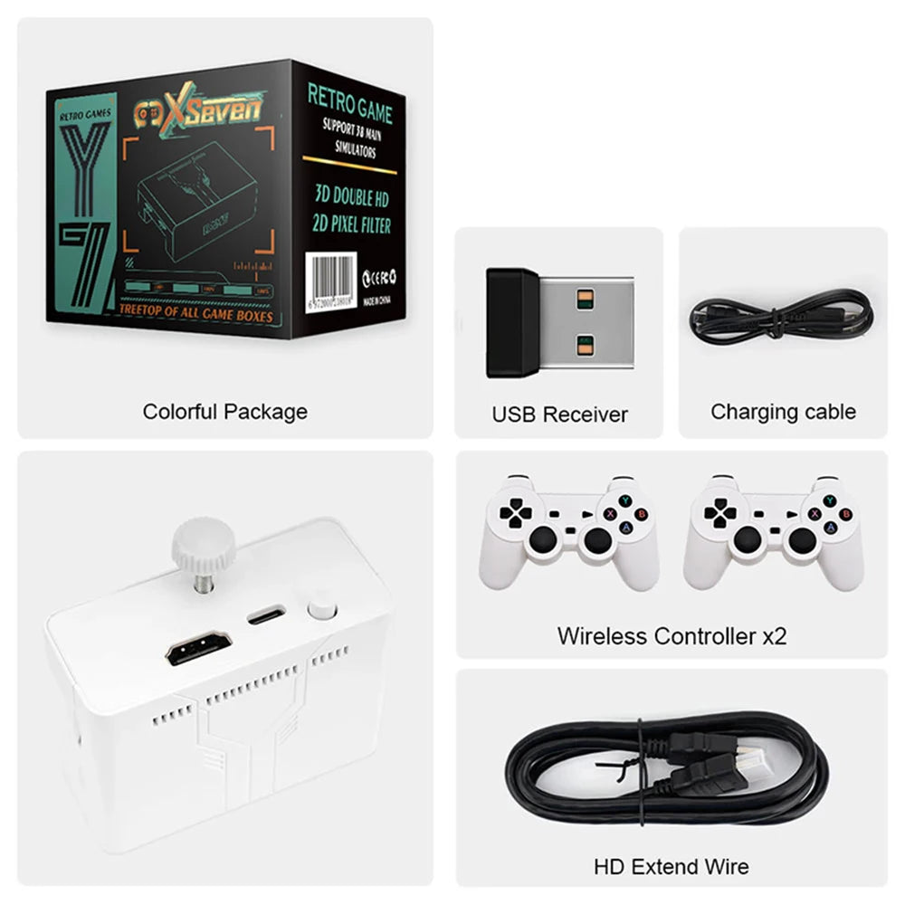 Coopreme X7 Y7 Actualizada Consola de Juegos Super TV con Salida HD, Joystick, Doble Controlador, Juegos de Lucha, Consola de Juegos PSP para el Hogar, Más de 10000 Juegos
