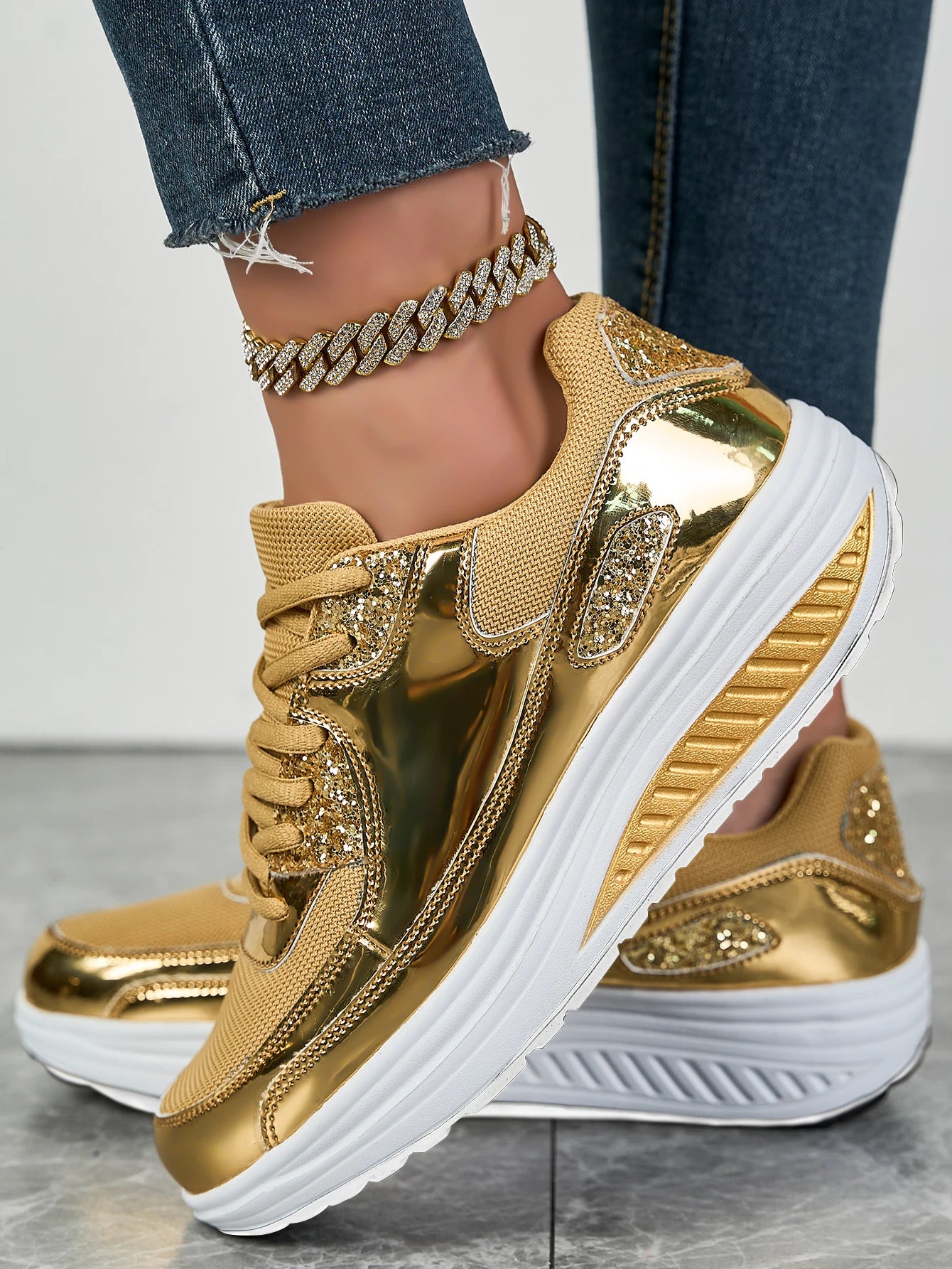 Zapatos deportivos de malla plana para mujer, calzado deportivo cómodo y transpirable con cordones, a la moda, para primavera y otoño